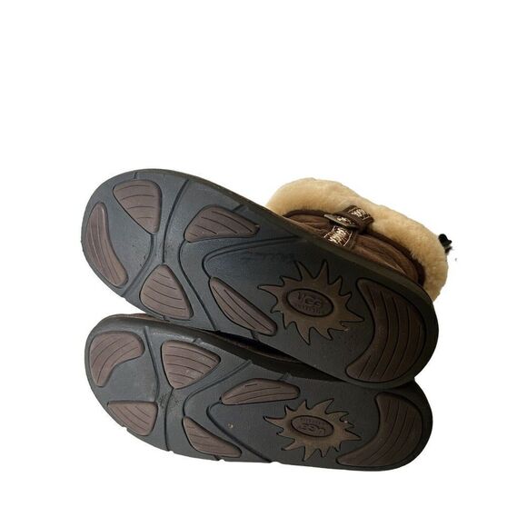 UGG METRO TAS FUR CUFF BOOTS ESPRESSO WOMENS 7 Amazing Condition! - Picture 7 of 11